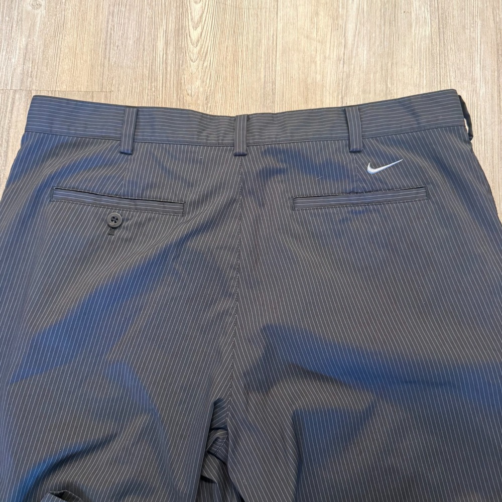Nike Mens 36/34 Dri Fit Golf Pants Pinstripe Black - Picture 7 of 11
